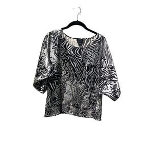 Spense Size Medium Zebra Print Ladies Top